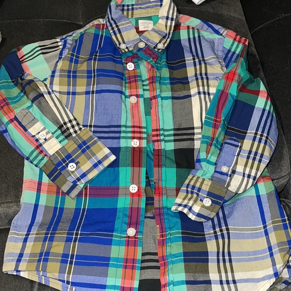 Crewcuts boys size 3 button down plaid shirt - Picture 5 of 6